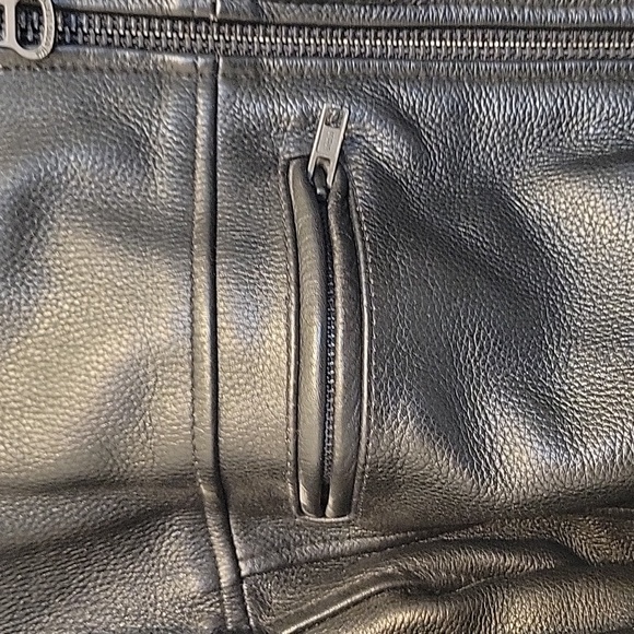 Wilsons Leather Mens Biker Jacket, size large - Picture 4 of 9